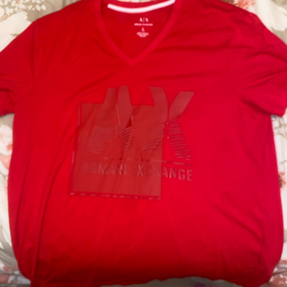 Red Armani exchange t-shirt